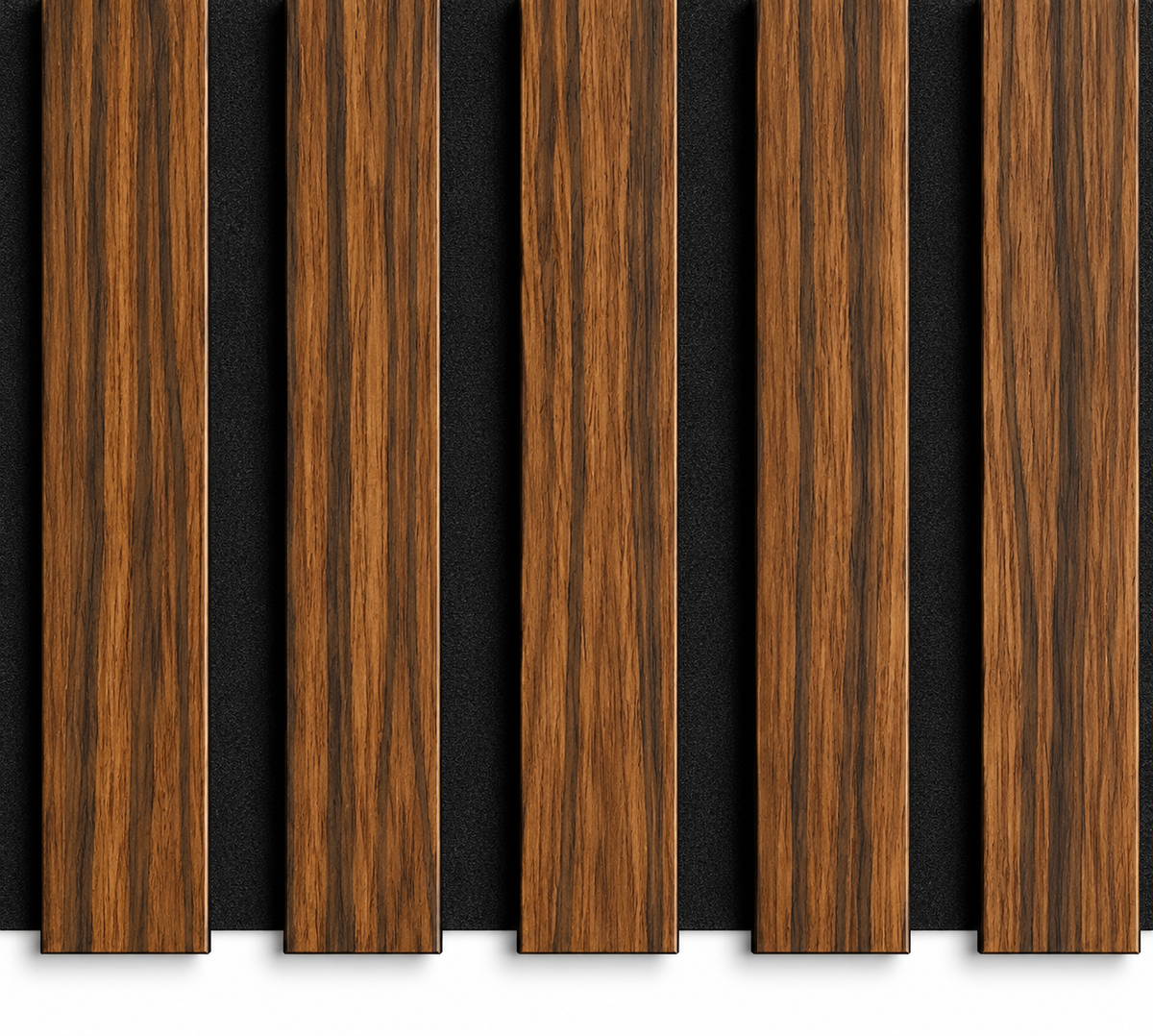 Smartpanel®️Teak Oak On Black felt - Acoustic Wood Panel