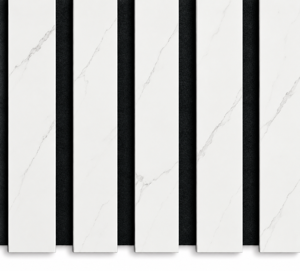 Smartpanel®️White Marble effect - Acoustic Sound absorbing Panel