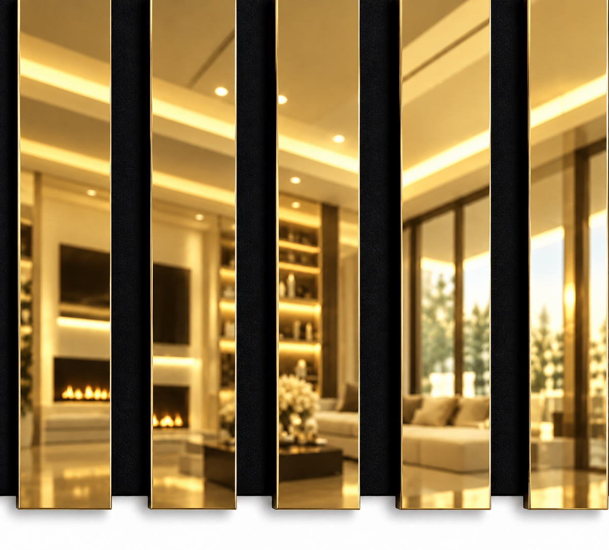Smartpanel®️Gold Mirror - Acoustic Wood Panel