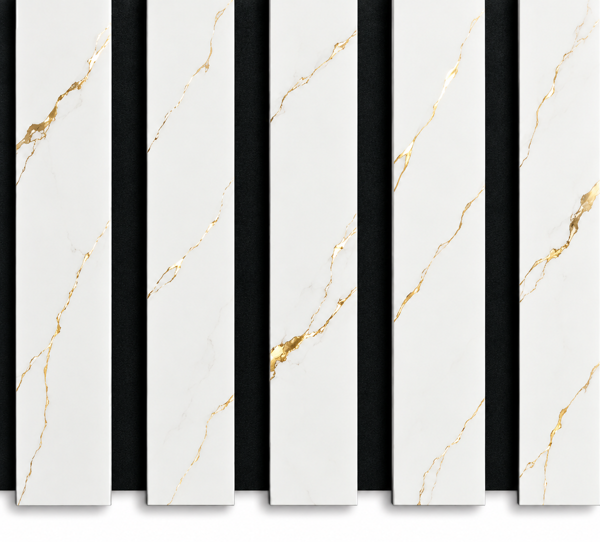 Smartpanel®️White & Gold Marble Effect - Acoustic Sound Absorbing Panel