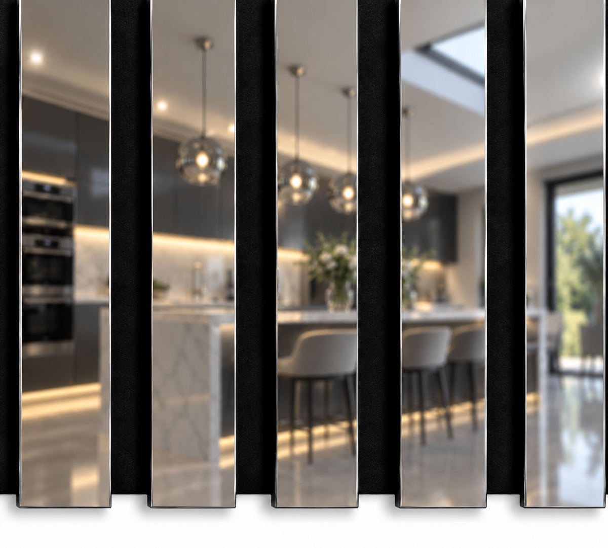 Smartpanel®️Silver Mirror - Acoustic Wood Veneer Panels