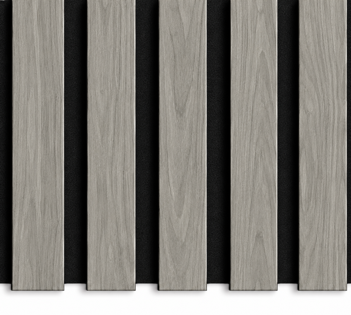 Smartpanel®️Swiss Grey Oak On Black felt - Acoustic Wood Panel