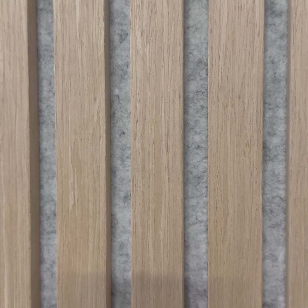 Smartpanel®️Premium Oak On Grey felt 3 Sided  - Acoustic Wood Panel
